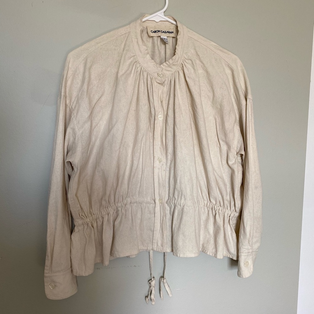 Caron Callahan silk noil shirt S